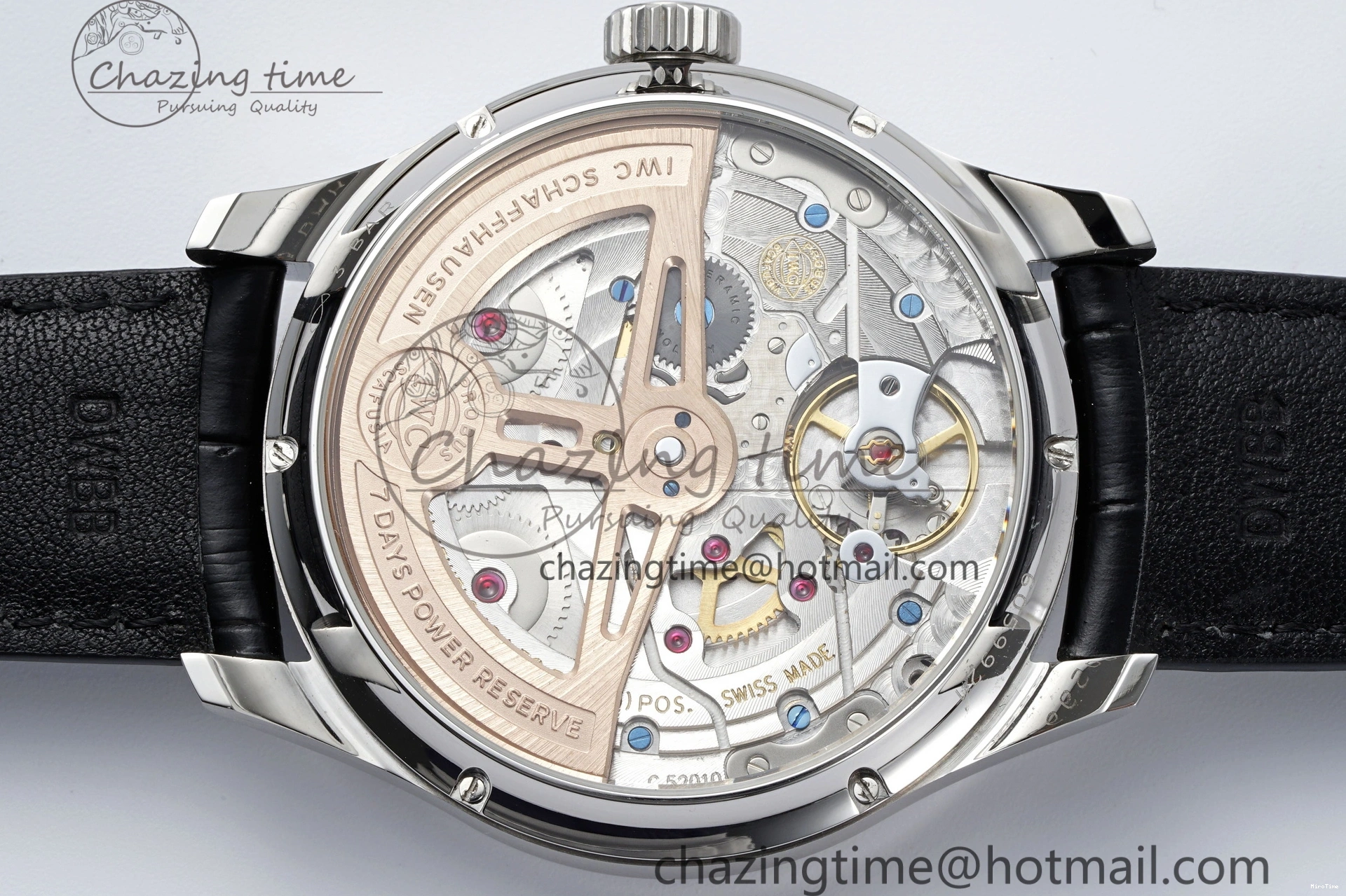 MIROTIME 0323 Bold Portugieser Perpetual Calendar SS 5033 APSF 1:1 Best Edition Blue Dial on Black Leather Strap A52610 Clone 7041